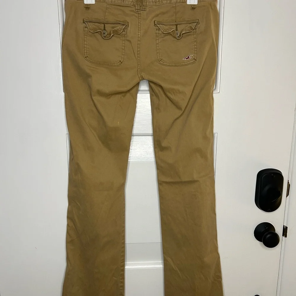 Y2K Hollister Low Rise Flare Khaki Utility Pants - Picture 7 of 14